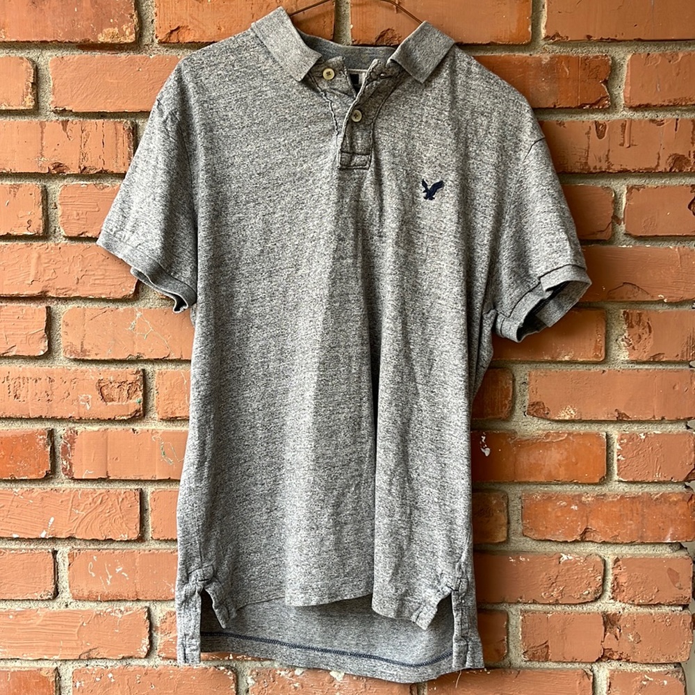 Gray AE polo
